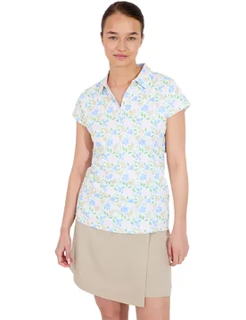 Polo Victoria drycool cupsleeve , weiß/flower xl - Abacus - FashionsVida