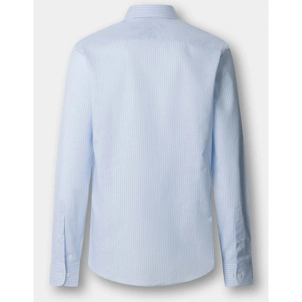Camisa formal rayas mezcla de lino fit tailored - Hackett - FashionsVida