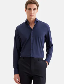 Regular Performance-Hemd Uni Blau 39 - Seidensticker - FashionsVida