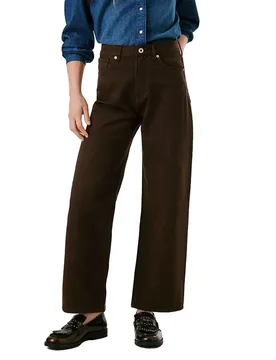 Jeans A Vita Alta Lexa Straight Chocolate Brown 0C0 29 - Pepe jeans - FashionsVida