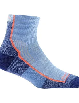 Hiker 1/4 Socke Damen 35-37 Denim - Darn Tough - FashionsVida