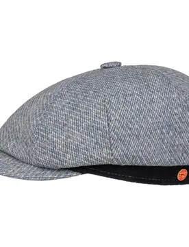 Seven Contrast Edge Flat Cap by - blue - Size: 56 cm - Mayser - FashionsVida