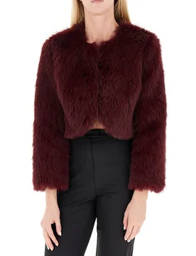 Giacca finta pelliccia BORDEAUX XS - Rinascimento - FashionsVida