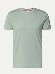 T-Shirt mit Kontrast Logo Grün S