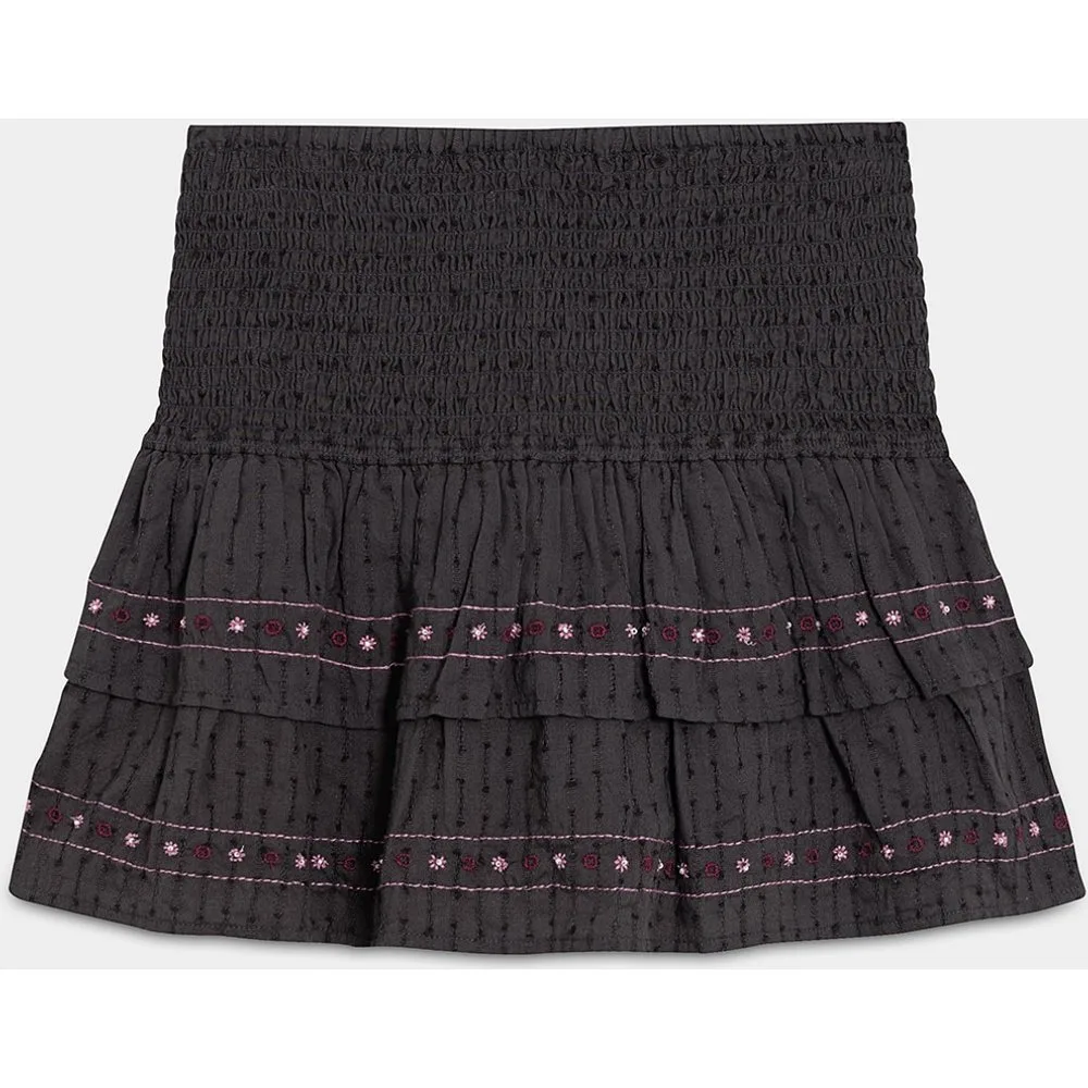 Falda corta volantes bordados - Noon - FashionsVida