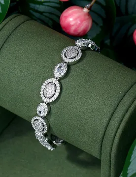 HIBRIDE Round Cute Fashion Bracelet Romantic White Color AAA Cubic Zirconia Bride Wedding Jewelry Accessories B-183 - Aliexpress - FashionsVida