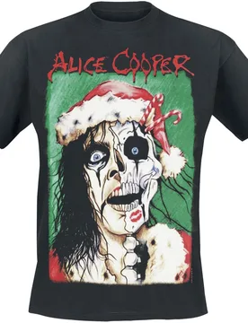 T-Shirt - Xmas Card - S bis 5XL - für Männer - Größe 4XL - schwarz - Lizenziertes Merchandise! - Männer - male - Alice Cooper - FashionsVida