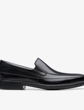 Mens Cosgrove Free Black Leather Shoes - Size Uk 11 - Clarks - FashionsVida