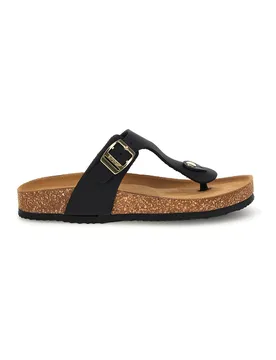 Ciabatte nere con sottopiede in vera pelle S31Y821 37 - Superga - FashionsVida
