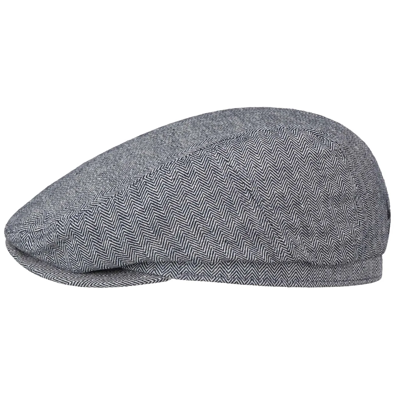 Summer Herringbone Flat Cap by - navy - Size: L (58-59 cm) - Bugatti - FashionsVida