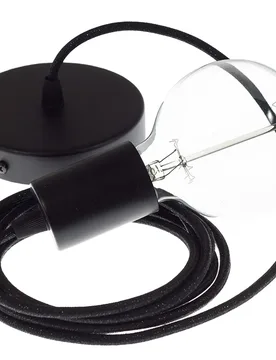 Cables Suspension Luminaire Rl04 50 Cm Glittering Black / Black One Size - Creative - FashionsVida