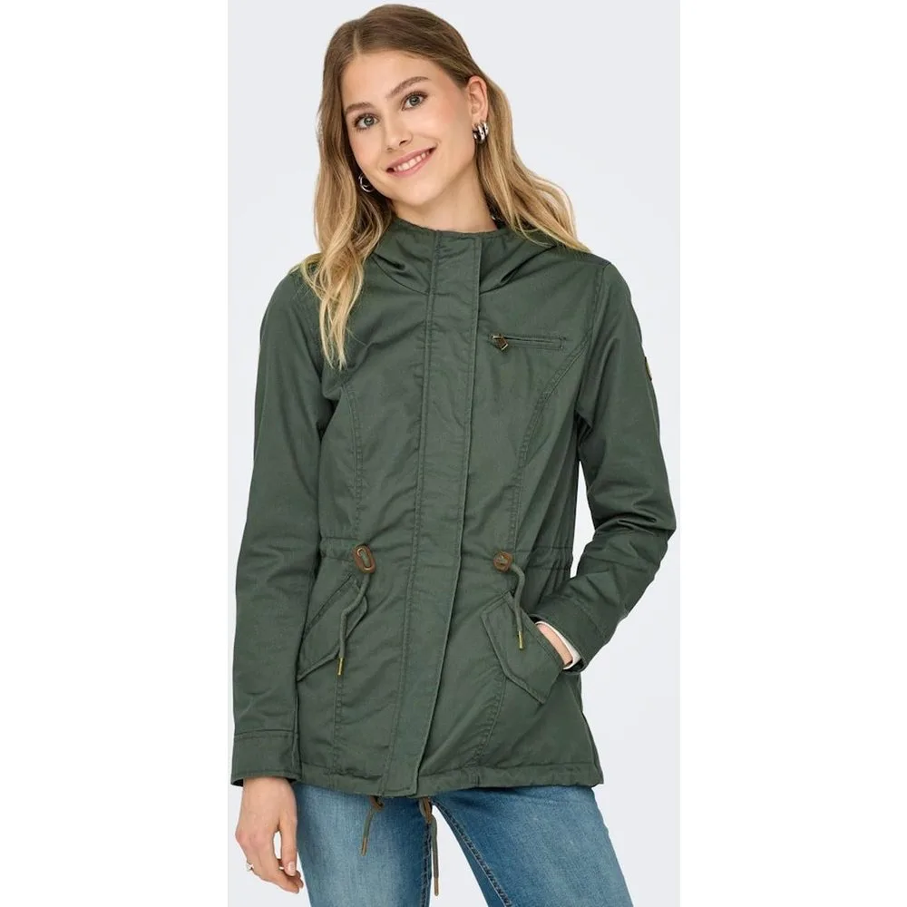 Parka de mujer ajustable con capucha - Only - FashionsVida