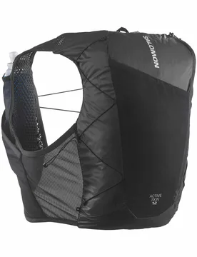 Sac de trail/running - Active Skin 12 Set Black/Metal - Taille XL - Noir - Salomon - FashionsVida