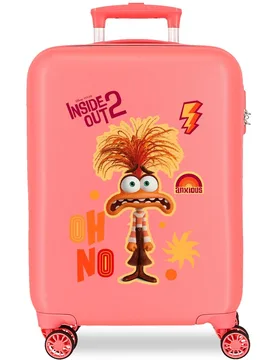 Maleta infantil 2 ruedas multidireccionales inside out 2 alegria con capacidad de 24l - Disney - FashionsVida