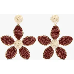 Pendientes con cuentas en forma de flor