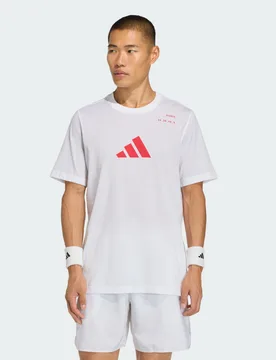 T-shirt da tennis Category Graphic M White / Pure Ruby - Adidas - FashionsVida