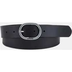 Cinturón de mujer de piel en con hebilla oval