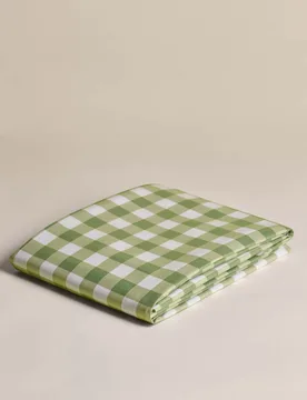 Gingham Wipe Clean Tablecloth Green Mix - M&S - FashionsVida