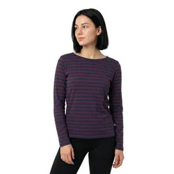 Fie Long Sleeve T-shirt Eggplant Stripe L Women