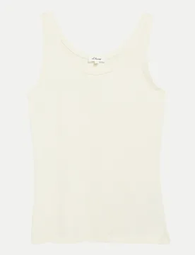 RED LABEL Basic Tanktop Weiß 40 - S. Oliver - FashionsVida