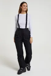 Moon Womens Slim Leg Ski Pants - Black - Black - Size: 18