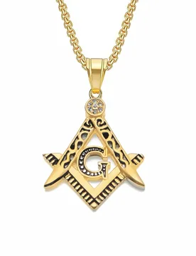 Hip Hop Iced Out Mason Necklaces Pendants Gold Color Stainless Steel Chain For Women/Men Masonic Symbol Jewelry XL1079 - Aliexpress - FashionsVida