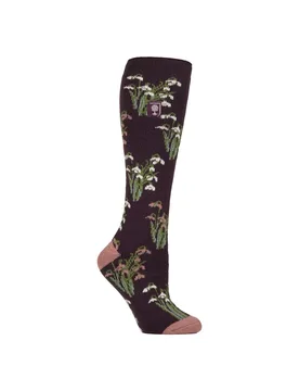 Long Patterned Wellington Boots Socks For Women - - Size: 4-6 - Heat Holders - FashionsVida