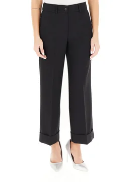 Pantalone con risvolto NERO 40 - 2 LINKS - FashionsVida