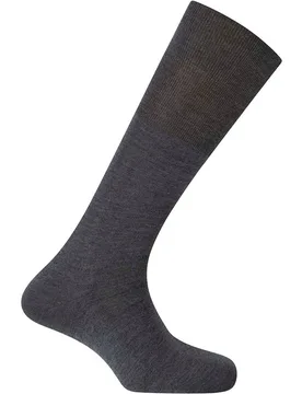 Calcetines de hombre de lana-seda en color gris - Punto Blanco - FashionsVida