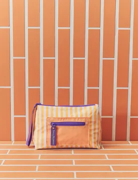 Neceser con rayas flúor - Stella Rittwagen - FashionsVida