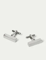 Classic Rectangle Cufflinks Silver male
