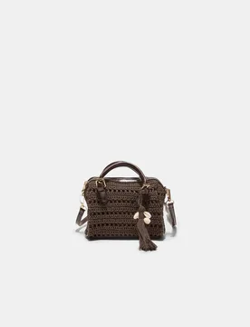 Runder Häkel-Shopper Braun OS - Stradivarius - FashionsVida