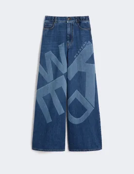 Jeans a gamba larga donna blu medio - Max Mara - FashionsVida