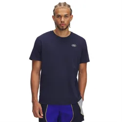 Mens Left Chest Patch T Shirt In Blue - Size Medium