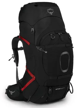 Sac à dos de trekking - Aether Plus 70 Black - Taille L/XL - Noir - Osprey - FashionsVida