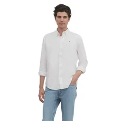 Camicia A Maniche Lunghe Sport Oxford White L