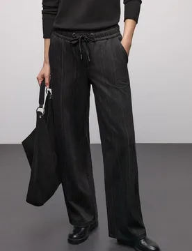 Fishbone Jacquard Hose female Schwarz - Street One - FashionsVida