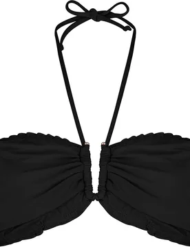 Top de bikini de capacidad atado al cuello en color - Dolores Cortés - FashionsVida