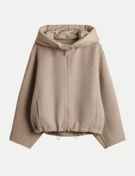 Opus Wolljacke Hikone Beige M - Opus - FashionsVida