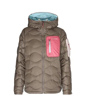 Chaqueta de mujer Helium Utility Down Hoodie marrón S - Peak Performance - FashionsVida