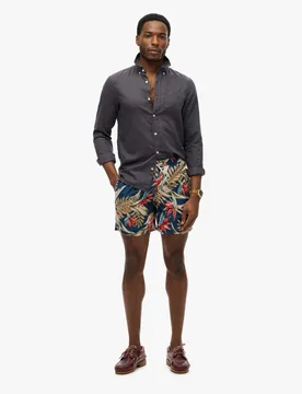 Hawaiian Print Swim Shorts Navy Mix male - Superdry & Co - FashionsVida