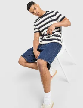 Fine Stripe T-Shirt - Herren, Weiss - male - Size: S - Fred perry - FashionsVida