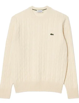 Cable Knit Sweater  Lapland L Herren - Lacoste - FashionsVida