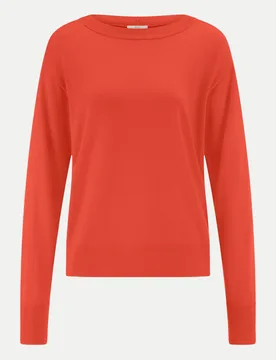 Regular-Fit Langarm Pullover Rot XL - Riani - FashionsVida