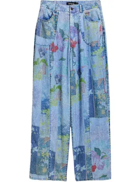 Pantalón de mujer efecto denim tencel - Desigual - FashionsVida