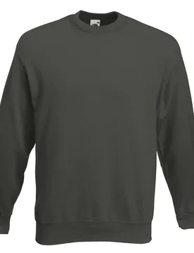 Unisex Premium 70/30 Set-In Sweatshirt (Charcoal) - Size Small - Fruit of the loom - FashionsVida