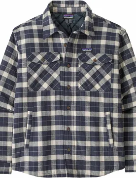 Veste-chemise isolante en flanelle - M's LW Insulated Fjord Flannel Shirt Evergreen Fjord Smolder Blue en Coton - Taille L - Vert - Patagonia - FashionsVida