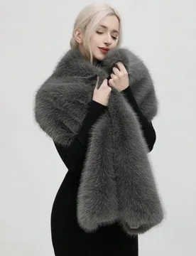 Winter women's Fur Shawl Imitating Cold Insulation Warm Decoration Accessories Jacket Echarpes De Luxe Pour Femme 4w958 - Aliexpress - FashionsVida