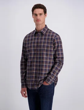 Camisa de hombre modern fit cuadro ventana Twill - Pierre Cardin - FashionsVida