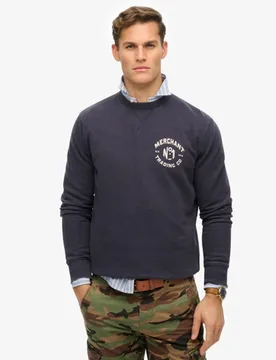 Superdry Herren The Merchant Store - Sweatshirt Marineblau - Größe: XL - 69.99 - FashionsVida